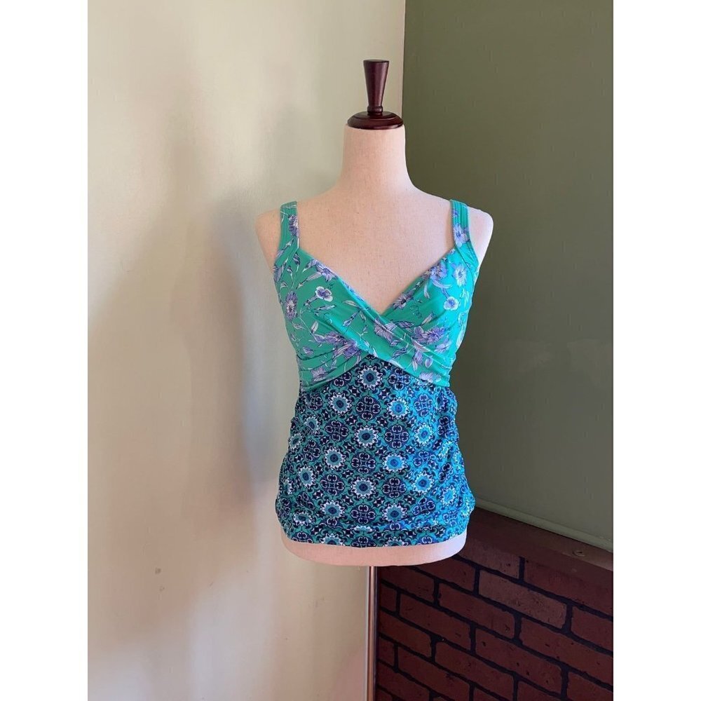 8P Lands End Tankini Swim Top J04 05